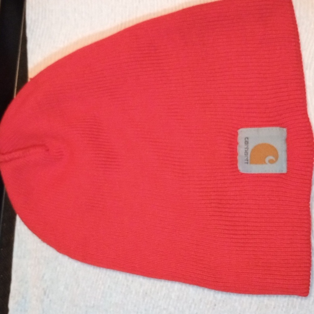 Carhartt Red Beanie, Unisex, Gently Used, Cleaned ,